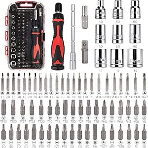 [Prime] $12.98* | 73-Piece Amazon Basics Magnetic Ratcheting Precision Screwdriver Set at Amazon