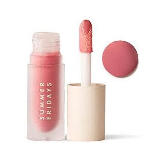 [S&S] Summer Fridays Dream Lip Oil - Hydrating Tinted Lip Gloss Oil - Non-Sticky Formula with Skincare Benefits for Long-Lasting Softness + Shine Rose Bud (0.15 Oz) $17.29