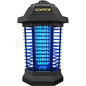 GOOTOP Bug Zapper Outdoor, Mosquito Zapper, 3 Prong Plug in Electric Fly Zapper(Black) $28.49