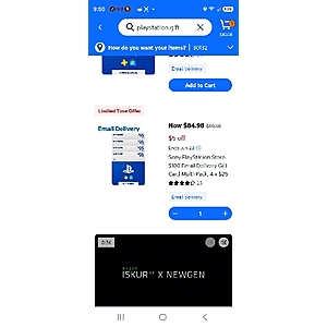 Playstation gift cards. $100 for $84.98