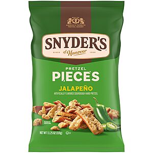 Snyder's of Hanover Jalapeño Flavored Pretzel Pieces, 11.25 Oz~$2.62 After Coupon & S&S @ Amazon