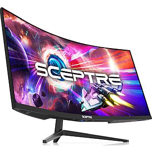 [Prime] Sceptre 34" Curved Ultrawide 3440x1440 WQHD 165Hz Monitor (C345B-QUT168) $189.97 + Free Shipping