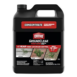 Ortho GroundClear Year Long Vegetation Killer2 Concentrate, Kills and Prevents Weeds Up to 1 Year, 2 gal., Black $37.99