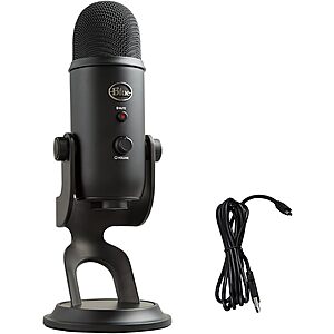 [Prime] Logitech Blue Yeti USB Condenser Microphone w/ Blue VO!CE Effects & 4 Pickup Patterns (Blackout) $75.98 + Free Shipping