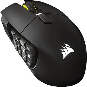 Prime Members: Corsair Scimitar Elite Wireless Gaming Mouse w/ 16 Programmable Buttons (Black or White) $73.68 + Free Shipping