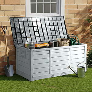 Ktaxon Collapsible 80gal Outdoor Garden Plastic Storage Deck(Gray) $37.99 + Free S&H at Walmart