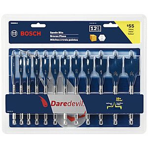 Amazon: BOSCH DSB5012 12-Piece Daredevil Spade Bit Set $17.97 + FS w/ Prime