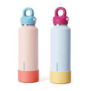 2 Pack 20oz Carote Insulated Stainless Steel Water Bottle with Flip Lid $13.99 +Free S&H w/ Walmart+ or $35+