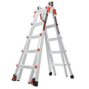 Little Giant Velocity M22 Multi-Position Aluminum Ladder, A-Frame, Extension, 90-Degree and Trestle Modes, 300 lb. Type IA, 22-Ft Reach $207.4