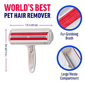 PRIME DAY $18 ChomChom Roller Pet Hair Remover – Original Size Reusable Lint Roller for Cat & Dog Hair on Furniture, Couch, Carpet, Car, Rugs
