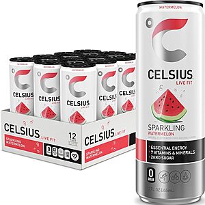 Select Accounts: 12-Pack 12-Ounce CELSIUS Sparkling Watermelon Sugar Free Energy Drink $10.47 w/ S&S + Free Shipping w/ Prime or on $35+