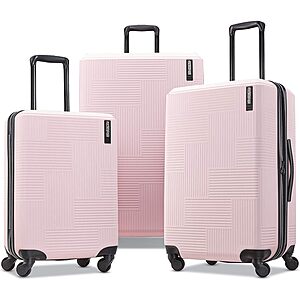 [Prime] 3-Piece American Tourister Stratum XLT Expandable Hardside Spinner Luggage Set (20"/24"/28", Pink Blush) $116.76 + Free Shipping