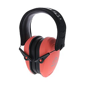 Walker's Razor Slim Passive Muff - Low-Profile Compact Folding 27dB NRR Noise-Blocking Hearing Protection Passive Muff, Coral $15.83