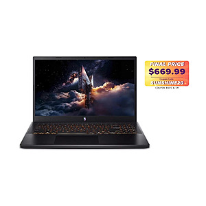 Acer Nitro V 15 (Cert. Refurb): 15.6" FHD 165Hz IPS, Intel Core 5 210H, RTX 4050, 16GB DDR5, 512GB SSD $669.99