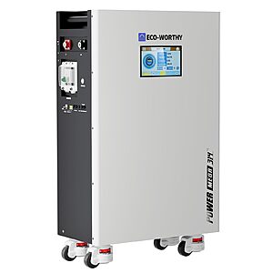 ECO-WORTHY Powermega 48V 314Ah LiFePO4 Battery, 16.1kWh Energy Storage with Breakers RS485/CAN/RS232 $2039.98
