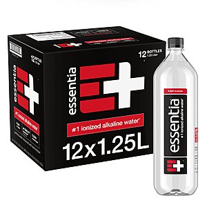 12-Pack1.25L Essentia Ionized Alkaline Water $12.36 w/ S&S + Free Shipping w/ Prime or on orders over $35
