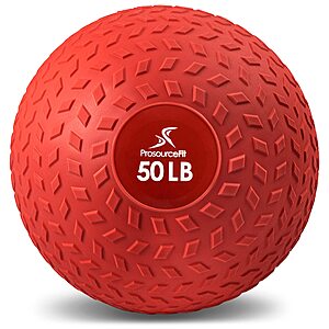 $54.99: ProsourceFit Slam Medicine Ball, 50lb, Red