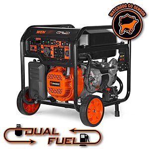 WEN 8000-Watt 120V/240V Dual Fuel Portable Generator, Electric Start, 340cc, Transfer-Switch and RV-Ready with CO Watchdog (DF8000X) $441.95