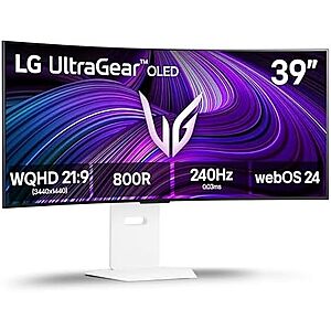 $760.99* | 39" UltraGear 3440x1440 WQHD 240Hz OLED 0.03ms 800R Curved Monitor at Amazon