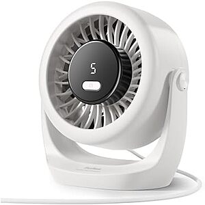 [Prime] $8.07* | Diveblues 5-Speed USB Mini Desk Turbo Fan (White) at Amazon