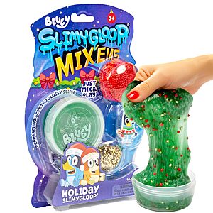 Prime: Bluey Holiday SLIMYGLOOP Mix'EMS Peppermint-Scented Glossy Slime w/ 3 Add-Ins & Collectible Charm $2 + Free Shipping