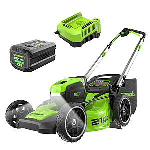 Greenworks 80V 21" Cordless Battery 4-in-1 Push Lawn Mower 4.0 ah battery and charger + free shipping $340