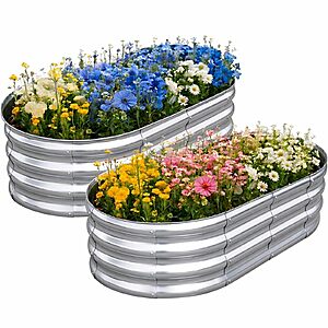 [Prime] 4'x2'x1' TATAANTY Galvanized Raised Garden Bed(2 Pack) $32.29 + Free S&H
