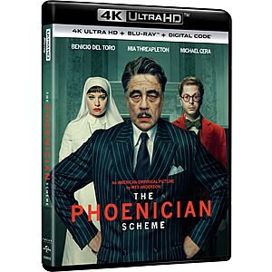 The Phoenician Scheme - 4K Ultra HD + Blu-ray + Digital $11.99 Amazon