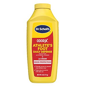 Prime: 4-Oz Dr. Scholl's Odor-X Athlete’s Foot Daily Defense Powder $4.37 w/ S&S + Free Shipping