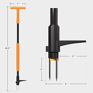 Stand-Up Weed Puller Tool w/ 3-Claw Steel Head $14.99 + Free Shipping w/ Prime or on $35+