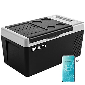 Prime Members: EUHOMY 12 Volt Portable Refrigerator, 19QT (18L) w/ APP Control, -4℉~68℉, 12/24V DC 100-240V AC $119.99