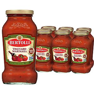 6-Pack 24-Ounce Bertolli Marinara Sauce w/ Burgundy Wine $16.88 w/ S&S + Free Shipping w/ Prime or on $35+