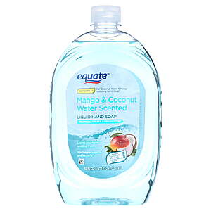 $8.72 - (4 pack) Equate Liquid Hand Soap, Mango and Coconut Water, 50 fl oz