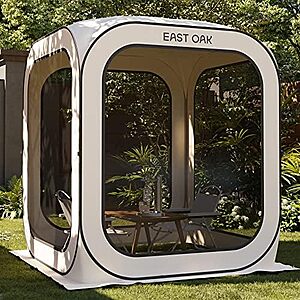 Prime Members: 6' x 6' East Oak Pop-Up Screen Tent w/ Mosquito Netting & UPF 50+ (Beige) $89.99 + Free Shipping