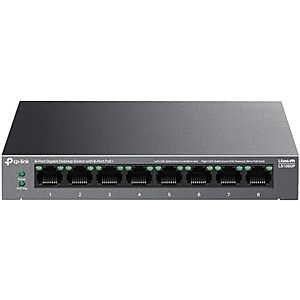 $49.99* | TP-Link LS108GP 8 Port PoE Gigabit Ethernet Switch + 10% Back w/ Prime Visa Card at Amazon