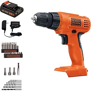 [Prime] BLACK+DECKER 20V MAX Cordless Drill Kit, 30-Piece Bit Set, Battery & Charger Included (LD120VA) $37.74 + Free S&H