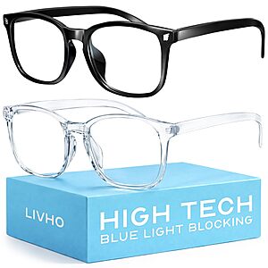 livho High Tech Blue Light Glasses - Advanced Blue Light Blocking Computer Glasses - Screen Fatigue & UV Protection $12.90