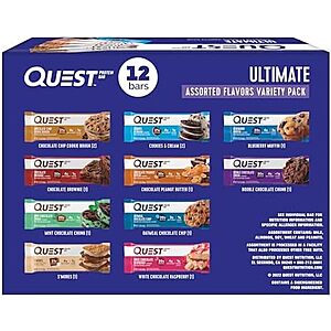 [Prime, SnS] $18.61 | 12-Count 2.12-Oz Quest Nutrition Ultimate Protein Bars (Variety Pack) at Amazon