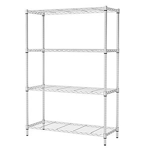 [Prime] BestOffice 4-Tier Metal Wire Storage Shelves 36x14x54 Chrome $33.08 + Free S&H