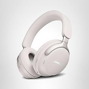 Bose QuietComfort Ultra Bluetooth Headphones, Wireless Headphones with Spatial Audio, Over Ear Noise Cancelling with Mic, Up to 24 Hours of Playtime, White Smoke $269