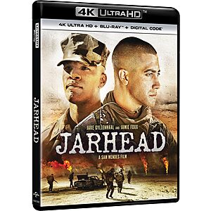 Jarhead (4K UHD + BLU Ray + Digital $12.99 Amazon