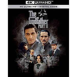 The Godfather Part II 4K UHD + Digital $11.49 Amazon