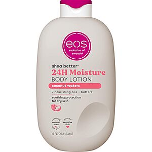 16-Ounce eos Shea Better 24-Hour Moisture Body Lotion (Coconut Waters) $6.43 w/ S&S + Free Shipping w/ Prime or on $35+