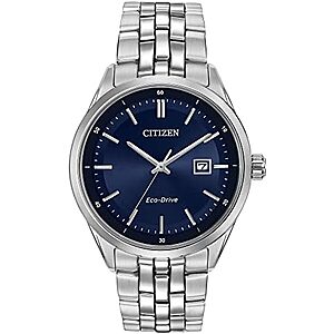 $190* | 41mm Citizen Men's Classic Addysen Eco-Drive Sapphire Crystal Watch (Blue Dial) at Amazon
