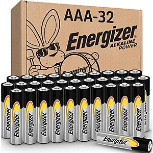 Prime, Energizer Alkaline Power AAA Batteries, 32 Count, Long-Lasting Triple A Batteries, $14.24