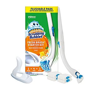Prime, Scrubbing Bubbles Toilet Bowl Cleaning System with Flushable & Disposable Cleaner Refill Pads, $4.74