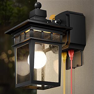 Dusk to Dawn Outdoor Lights with GFCI Outlet Sensor Outside Exterior Porch Wall Light $35.68