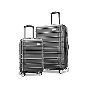 $99.99 | Samsonite Omni 2 Hardside Expandable Luggage with Spinner Wheels, 2-Piece Set (19/24), SOLID CHARCOAL at Woot!