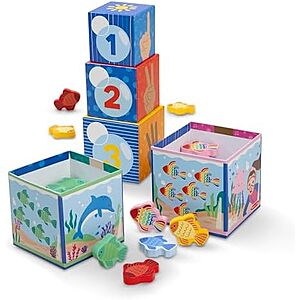 $8* | Melissa & Doug Ms. Rachel Sort and Count Nesting and Stacking Blocks at Amazon