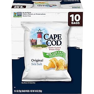 [SnS, AC] $3.27* | 10-Ct 1-Oz Cape Cod Kettle Potato Chips at Amazon